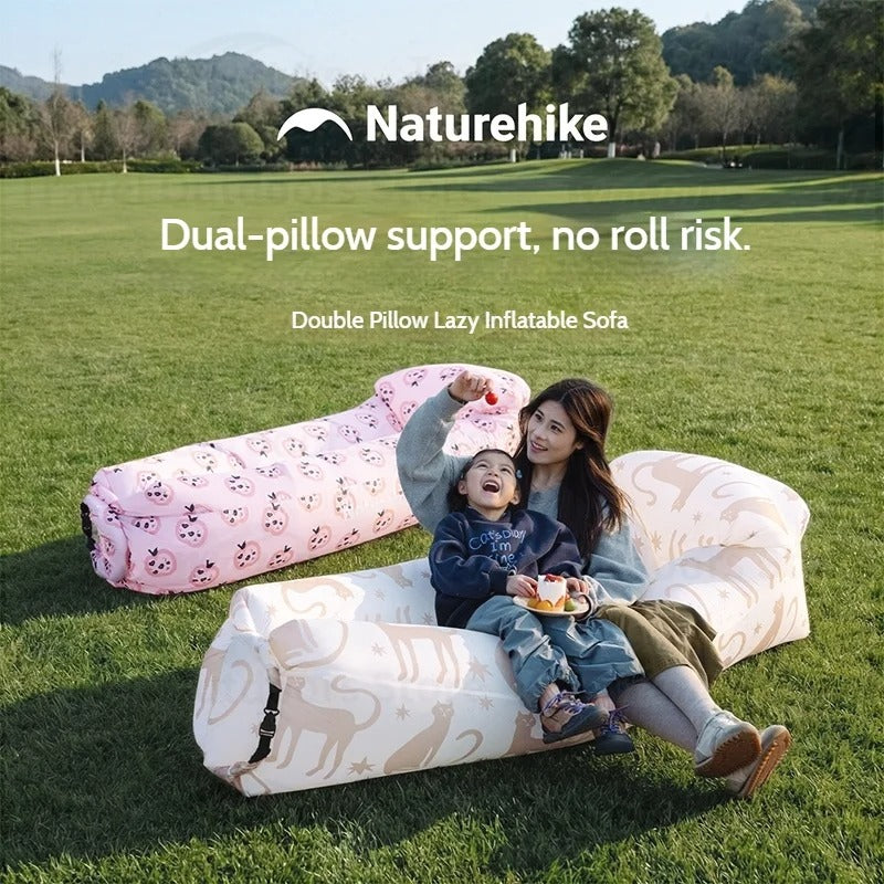 Naturehike Inflatable Sofa Double Layer Air Lounger with Pillow