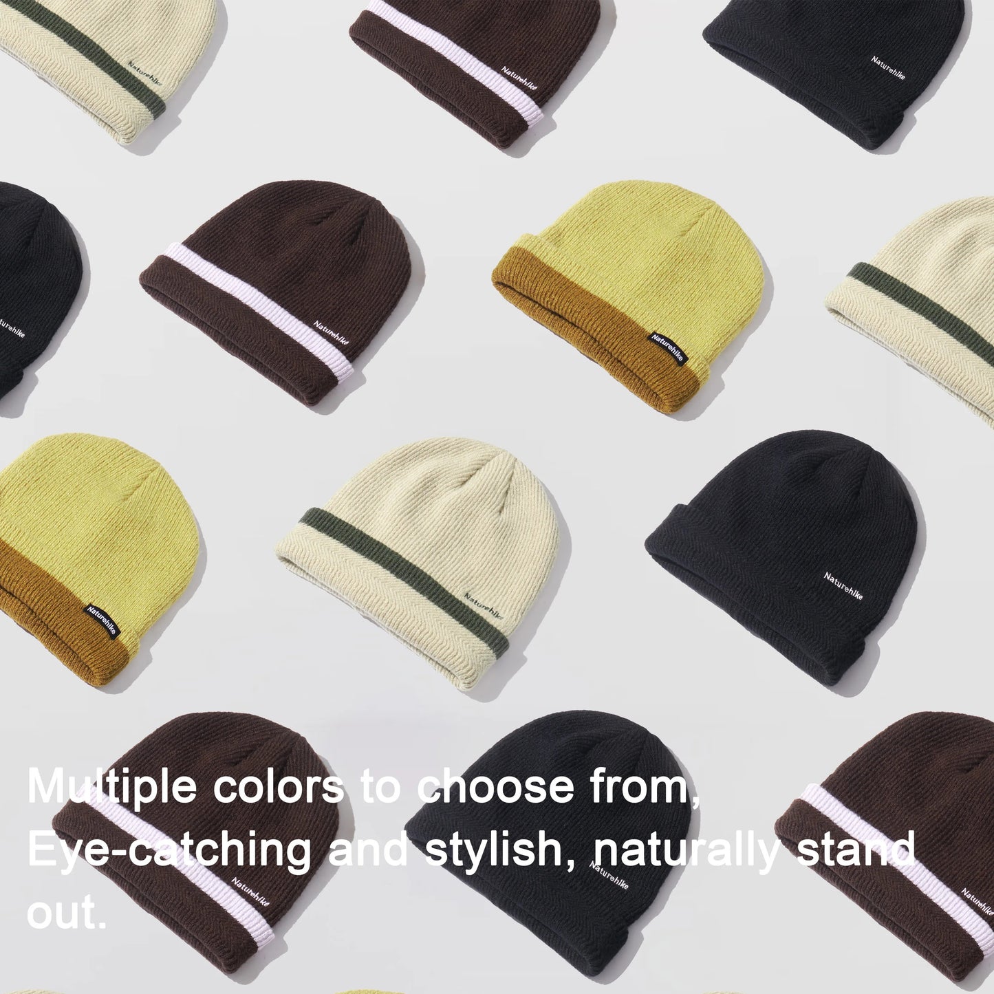 Naturehike Wide-Brimmed Wool Knitted Windproof Unisex Outdoor Winter Warm Cap