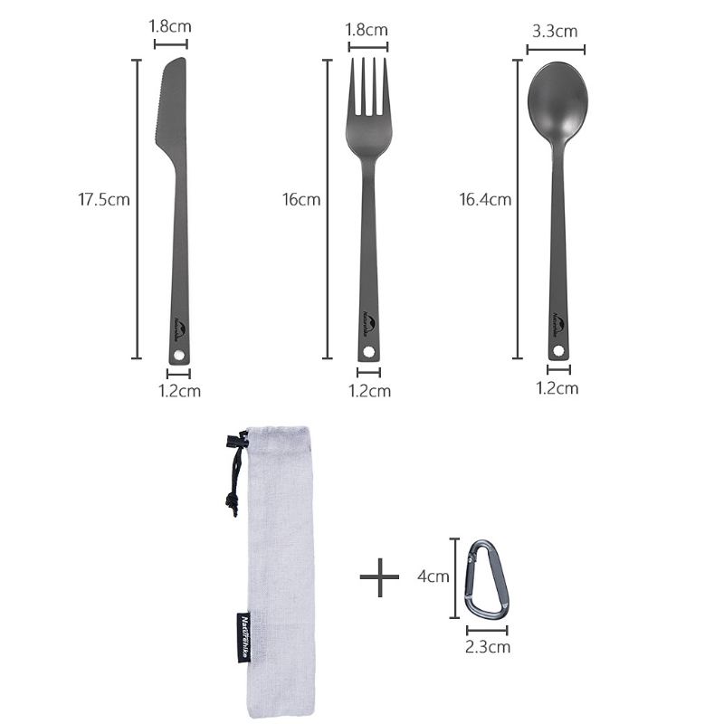 Naturehike Titanium 3 in 1 Cutlery Set