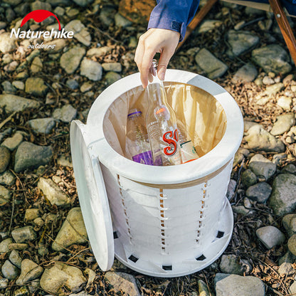 Naturehike Outdoor Mobile Folding Camping Toilet , Trash Bin Complete Kit