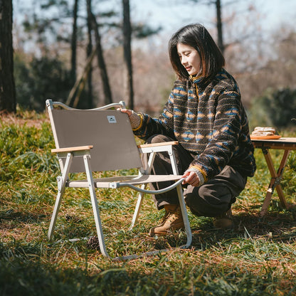 Naturehike Ultralight Foldable Kermit Chair With Wood Armrest