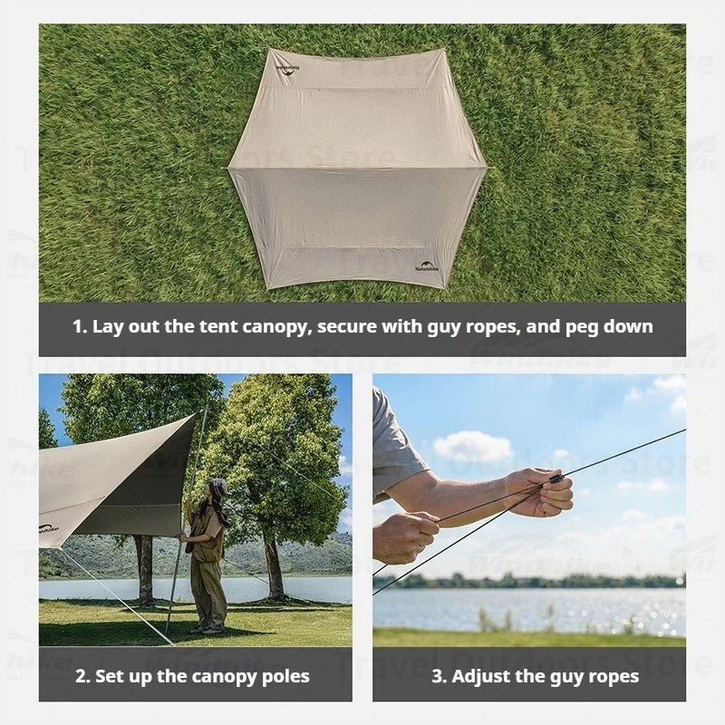 Naturehike Cloud Skies Quick Setup Canopy  Hexagonal & Octagonal LARGE