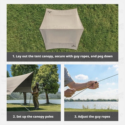 Naturehike Cloud Skies Quick Setup Canopy  Hexagonal & Octagonal LARGE