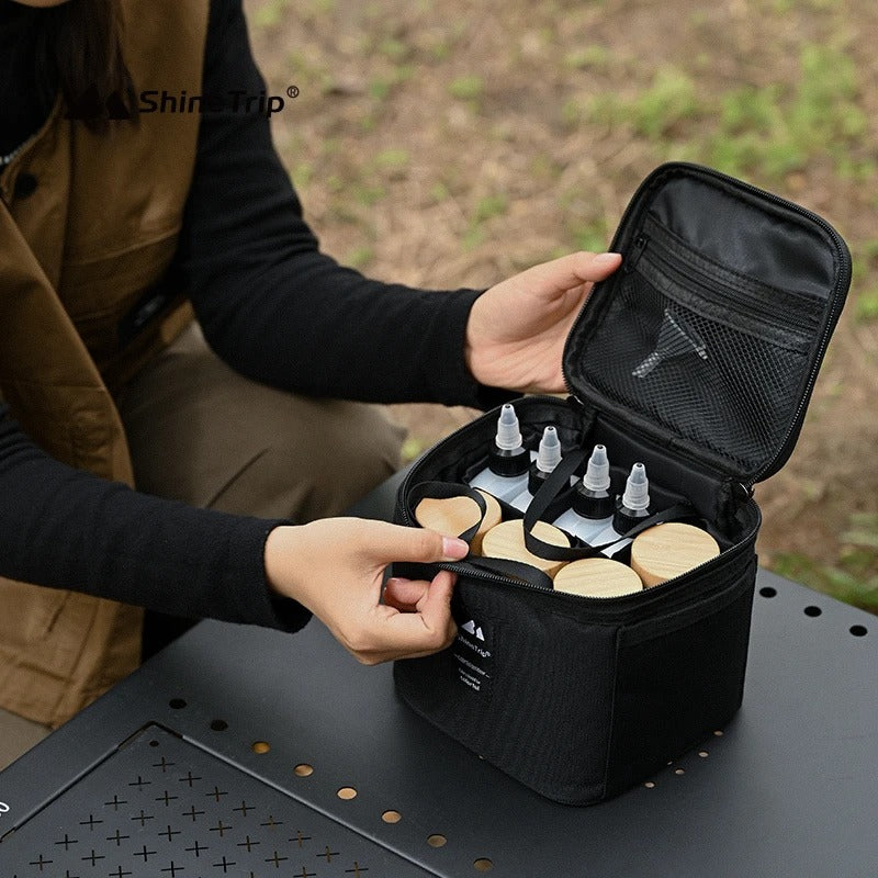 ShineTrip Outdoor Camping Picnic Seasoning Jar Set Box