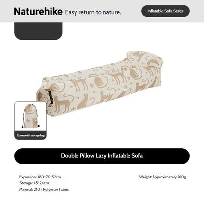 Naturehike Inflatable Sofa Double Layer Air Lounger with Pillow