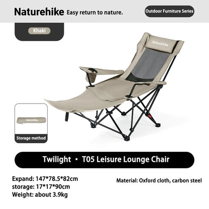 Naturehike T05 Recliner Chair with Footrest Camping Chair