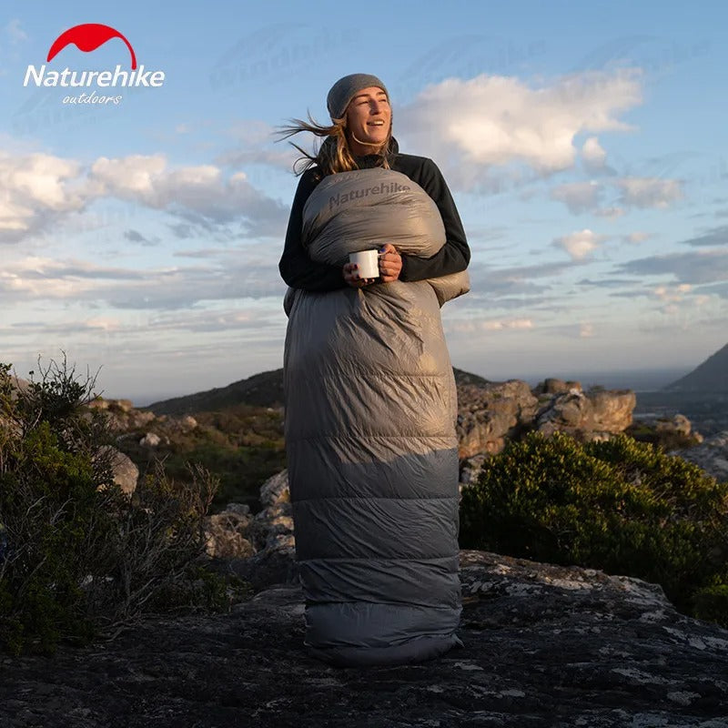 Naturehike UltraLight Duck Down Warm Envelope Hooded Cotton Sleeping Bag RM40