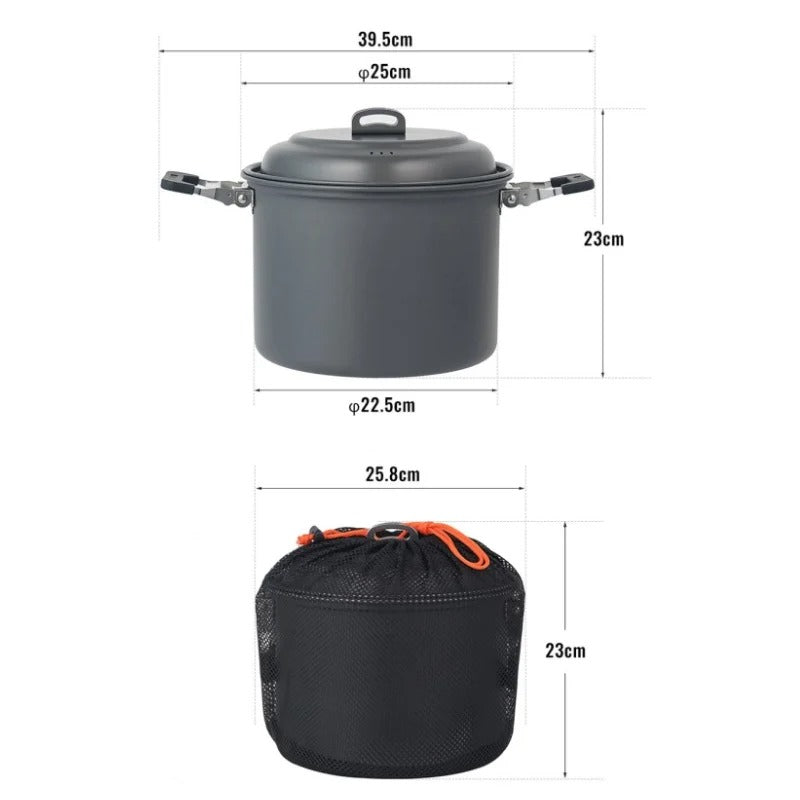 NOBANA CLS Double Grid 6L Aluminum Oxide Cooking Set