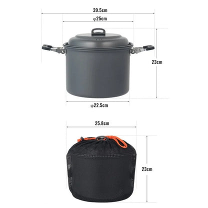 NOBANA CLS Double Grid 6L Aluminum Oxide Cooking Set