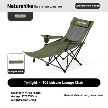 Naturehike T05 Recliner Chair with Footrest Camping Chair