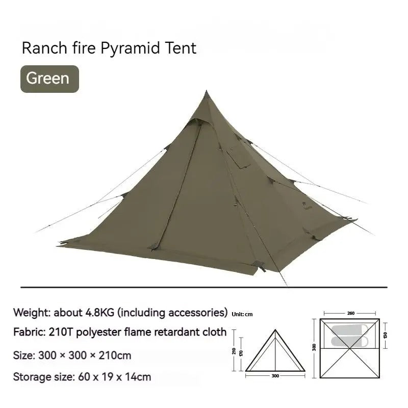 Naturehike Ranch Fire Pyramid Double-layer 2 Persons Waterproof Tent