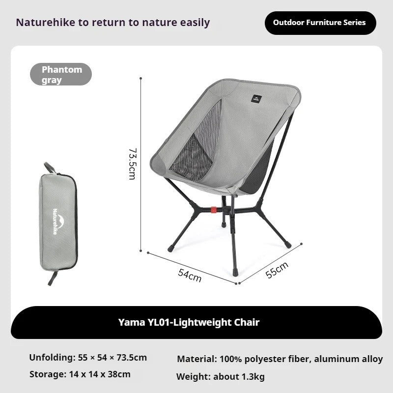 Naturehike Ultralight YL01 Folding Moon Chair With 200kg Load Capacity