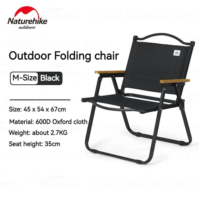 Naturehike Ultralight Foldable Kermit Chair With Wood Armrest