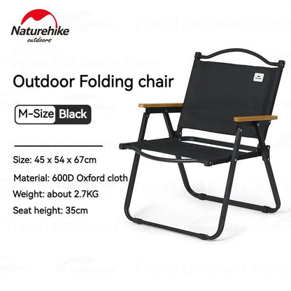 Naturehike Ultralight Foldable Kermit Chair With Wood Armrest