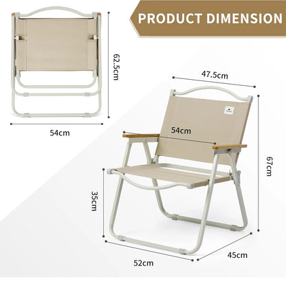 Naturehike Ultralight Foldable Kermit Chair With Wood Armrest