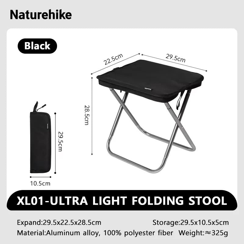 Naturehike XL01 Ultra-Light Compact Folding Stool 180kg Load