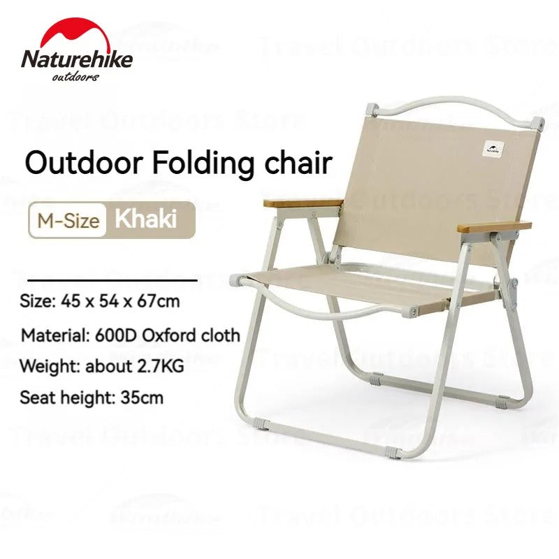 Naturehike Ultralight Foldable Kermit Chair With Wood Armrest