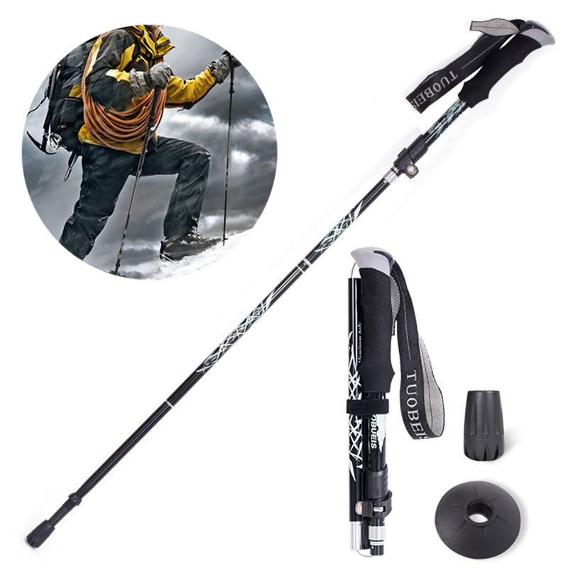 BUBUDA Folding Hiking Stick Portable Ultra Light Anti Shock