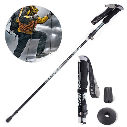 BUBUDA Folding Hiking Stick Portable Ultra Light Anti Shock