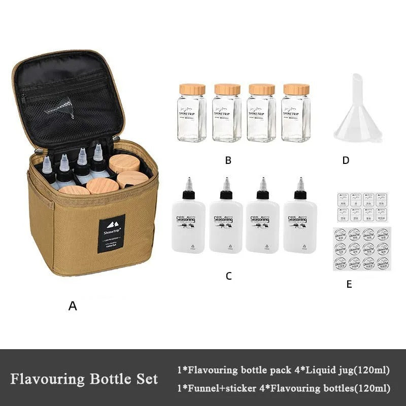ShineTrip Outdoor Camping Picnic Seasoning Jar Set Box
