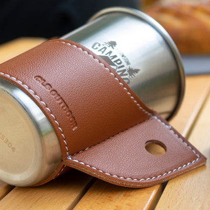 CLS 4Pc/Set Minimalist Premium Leather Cup Sleeve Holder