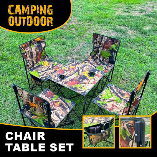 Camping Outdoor Chair Table Set With Bag