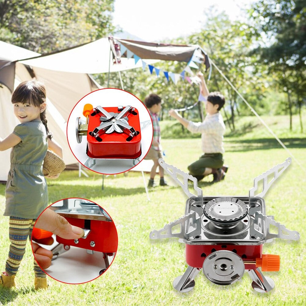 Small Portable Folding Gas Stove Camping Hiking Picnic Burner With Butane