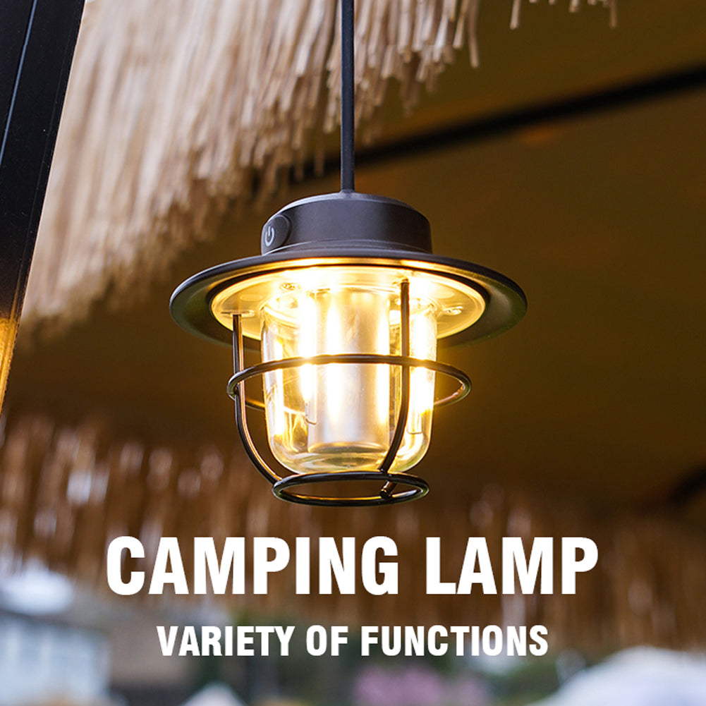 LED Lantern Vintage Portable Camping Tent Hanging Light LY15