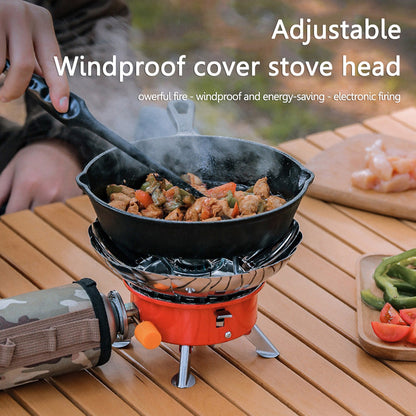 Outdoor Windproof Camping Stove With Gas Can