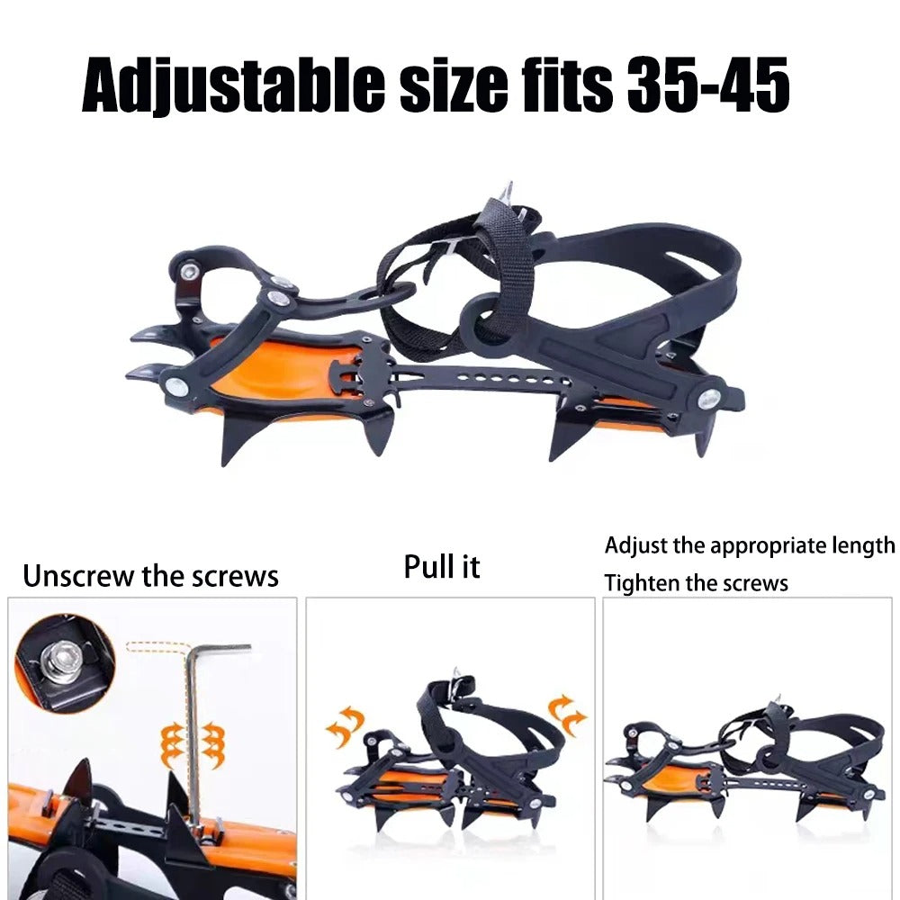 10 Teeth Professional Ice Gripper Anti Slip Climbing Snow Spikes Crampons