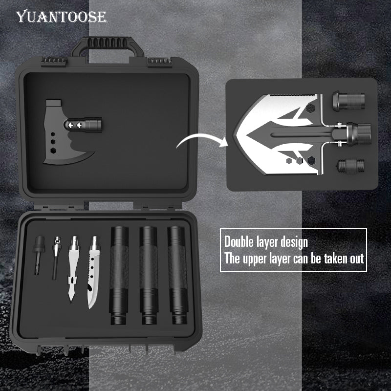 Multi-function Folding Shovel Kit With Hard Box