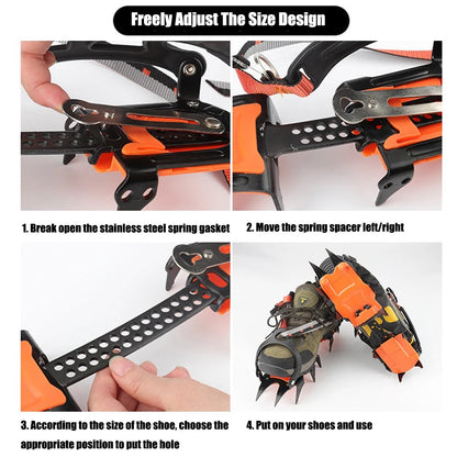 10 Teeth Professional Ice Gripper Anti Slip Climbing Snow Spikes Crampons