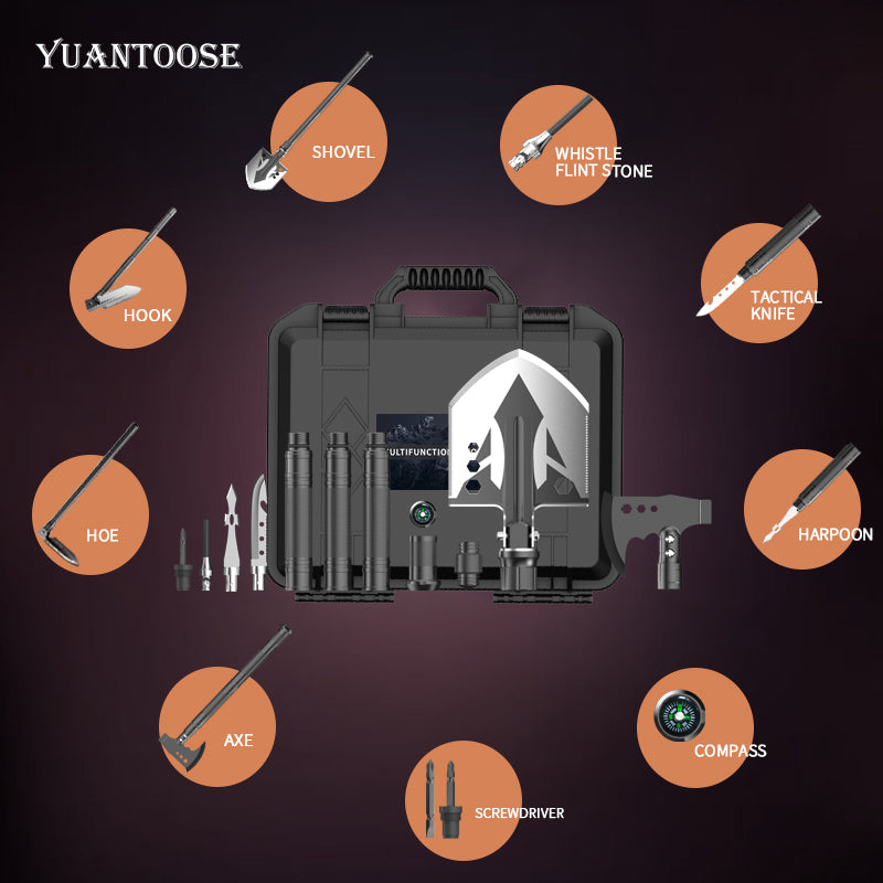 Multi-function Folding Shovel Kit With Hard Box