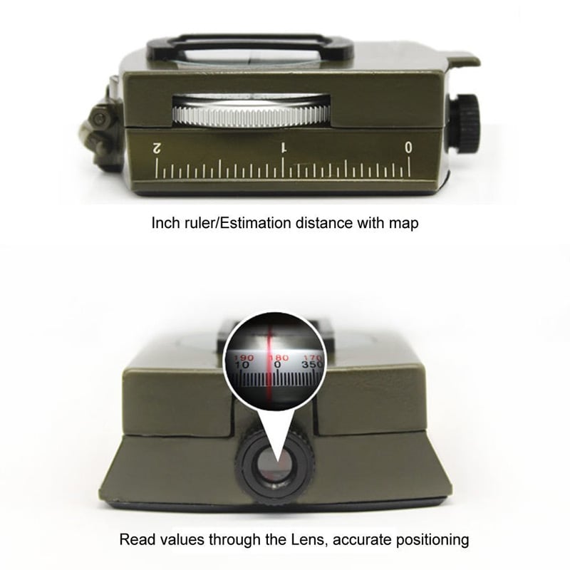 MLC1 Professional Military Lensatic Sighting Metal Compass with Carrying Pouch Stealth Angel Survival