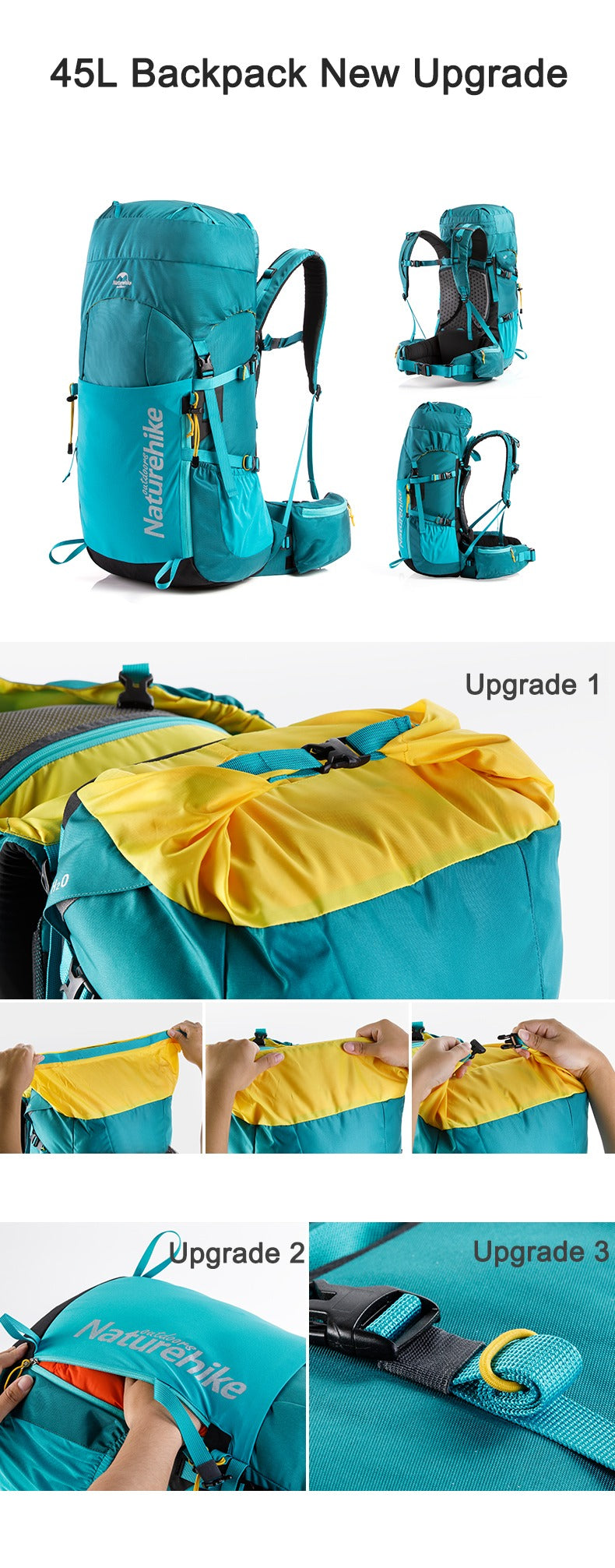 Naturehike New 45L Outdoor Travel Backpack Professional Hiking Bag