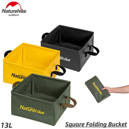 Naturehike 13L Folding Square Bucket Camping Outdoor