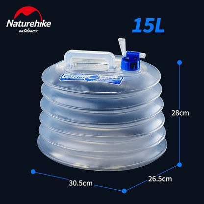 Naturehike Outdoor Camping Foldable Bucket Collapsible Water Bag Container 15L